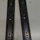 Drawer Slides 1 Pair Full Extension 10 12 14 16 18 20 22 24 inch Side Mount Rails Dresser Cabinet Bracket Replacement Ball Bearing Tracks Guide Metal Runner 100 LB (Basic-1 Pair, 12 Inch)