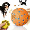 Interactive Dog Toy Ball with Remote: Automatic Bouncing, Vibration and Jumping Action Interactive Toy, Durable Duraspin for Aggressive Chewers, Rechargeable, for Indoor & Outdoor Use Orange