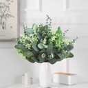 Eucalyptus Leaves Stems 100 PCS, 4 Kinds Mixed Artificial Greenery Stems for Wedding Decor Vase Floral Arrangement Centerpiece