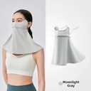 Face Cover for Sun Protection UPF 50+ UV Face Mask, UV Face Shield for Golf, Hiking Fishing & Outdoors Breathable (White)