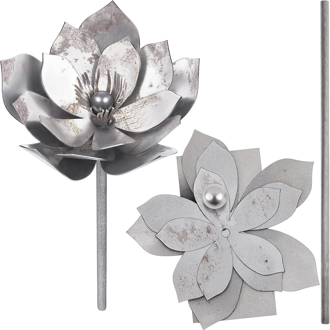 Zonon 3D Flower Welding Practice Kit for Beginners DIY 201 Stainless Steel Welding Project Metal Art Stuff Coupons for Tig, Mig Gas Rod Gifts Supplies Accessories Halloween(5.9in/15cm,3D Lotus Flower)