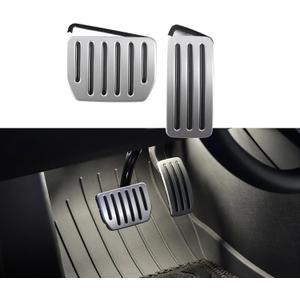TPARTS Aluminum Self-Flip Lock Performance Pedal Sets Accelerator Brake Pedals Cover for Tesla Model Y Juniper(2025-2026)/Model 3 Highland(2024-2026) Interior Accessories Foot Pedal Pad Replacement