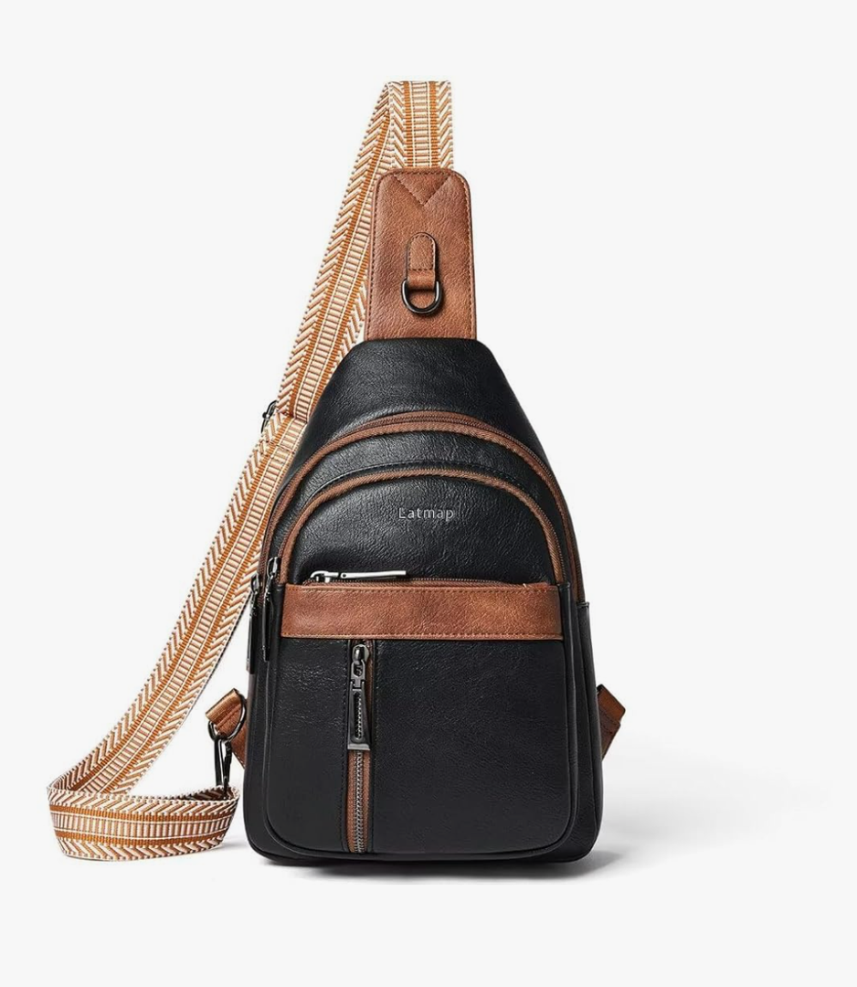 7L Sling Bag For Women Men Backpack Fanny Pack Crossbody Chest Travel Shoulder Belt Bags Purse Handbag PU Leather