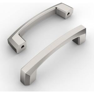 Amerdeco 10 Pack Brushed Satin Nickel Cabinet Pulls 3 Inch(76MM) Hole Centers Kitchen Cabinet Handles Hardware Kitchen Handles for Cabinets Cupboard Handles Drawer Pulls ZH0032