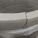 Kante 18 Inch Dia Round Concrete Planter, Indoor Outdoor Large Plant Pot with Drainage Hole and Rubber Plug for Home Patio Garden, Weathered Concrete