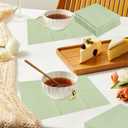 5 x 100PCS Disposable Sage Green Guest Napkins Paper Green Disposable Disposable Hand Towels for Bathroom,Baby Shower,Wedding,Birthday(6.5 * 4.8 Inches)