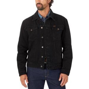 Wrangler men's Cowboy Cut Western Unlined Denim Jacket (Large, Shadow Black)