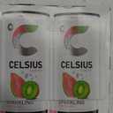 CELSIUS Sparkling Kiwi Guava, Functional Essential Energy Drink 12 Fl Oz (Pack of 4), Best By: 0825