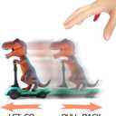 DINOBROS Dinosaur Scooter Toys Pull Back Cars Mini Finger Kick Scooters Boy Toy Age 3 4 5 6, Dino Gift Sets for Kids 4-Pack