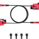 MEROCA M800 Mountain Bike Hydraulic Disc Brakes Hydraulic Bike Brakes Front 800mm and Rear 1400mm with PM Adapter for 160mm Rotor