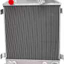 Radiator for 1930 1931 1932 Ford Model A Hi-Boy Hot Rod Chopped Chevy V8 Engine, 3Row Aluminum Radiators