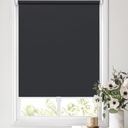 LazBlinds 100% Blackout Roller Shades, No Tools No Drill Cordless Blinds for Windows, Thermal Insulated UV Protection Privacy Window Shades for Bedroom (36''W x 72''H, Black)