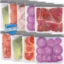 Lerine 9 Pack Reusable Gallon Freezer Bags Dishwasher Safe, BPA Free Reusable freezer Bags 1 Gallon, Extra Thick Leakproof Food Storage Bags for Meal Prep, Fridge Kitchen Organization (Gray)