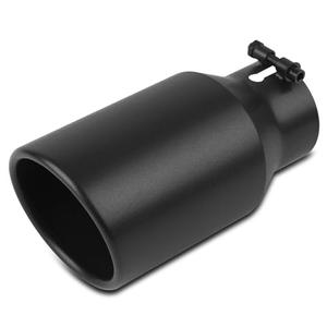Vurkcy 3 inch Inlet Exhaust Tip, 4.5" Outlet 9" Overall Length Stainless Steel Exhaust Tail Pipe, Bolt-On, Polished Tailpipe, Black(Fit for Tailpipe Outlet is 3", must OD not the ID)