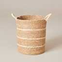 Set of 3 Woven Planter Basket Plant Pot Ornament Organizer Decorative Storage Basket Plant Container for Picnic Home Office Yard Patio 18"×14"