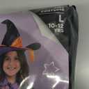 Spooktacular Creations Child Girl Orange Purple Witch Costume, Toddler Witch Outfit Set for Kids Halloween Dress Up Parties (L)