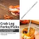 Luvan 33 Pcs Crab Crackers and Tools Set with 4 Crab Leg Crackers, 4 Crab Forks, 4 Lobster Shellers, 4 Butter Warmers, 1 Seafood Scissors, 14 Tealight Candles, 2 Crab Grabber-Seafood Boil Party Supply