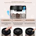 Vacuum Coffee Canister for Coffee Bean Storage, 1.8L/60.9oz Airtight Coffee Storage Container, Glass Manual Vacuum Seal Coffee Container with Scoop for Bean, Ground, Tea