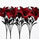 4 Bundles Red Arrangement Artificial Calla Lily Red Flowers for Wedding Bouquet Home Decoration Faux Calla Lilies Flower