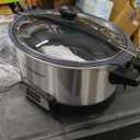 Hamilton Beach Programmable Slow Cooker with 6 Quart Stovetop-Safe Sear & Cook Crock & Travel Lid Lock for Portable Transport, Silver (33663)