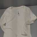 LASLULU Womens Long Sleeve Sexy V Neck T Shirts Basic Workout Tops Athletic Yoga Casual Crop Top (Large)