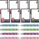 Dumpster On Fire Desk Accessories - 8 PCS Cute Sticky Notes + 8PCS Ballpoint Pens, It's Fine I'm Fine Everything is Fine,Memo Notes Funny Office Gifts for Women Men Coworkers