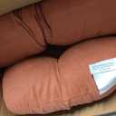 Blazing Needles Solid Microsuede Swivel Rocker Chair Cushion, 48" x 24", Spice, 1 Count