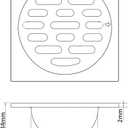 Square Bathroom Floor Drain Cover, Thick Stainless Steel Shower Drain Cover Square Shower Drainer with Waste Gate for Kitchen Bathrooms Garage Wet Areas 50/75mm Pipe Fit (Style 1)