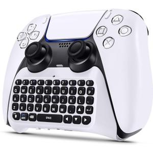 TNP PS5 Chatpad - PS5 Controller Keyboard Attachment, Wireless Compact Keypad - The Ultimate QWERTY Gamepad Keyboard for PS5 with Built-in Speaker for Live Chat and Messaging