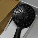 Handheld Shower Head, 6" Oil-Rubbed Bronze Face 6 Spray Setting Shower Head with High Pressure, Brass Swivel Ball Mount and Extra Long Flexible Stainless Steel Hose