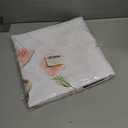 Easter Tablecloth 60 x 120 Inch, Buffalo Plaid Bunny Ear Foot Flowers & Polyester Table Cover for Spring Easter Holiday Party Dinner Table Decor