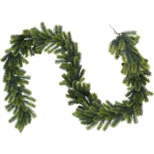 Artificial Pine Needle Garland - 6.5 FT Realistic Norfolk Pine Cedar Light Green for Mantle, Table, Stairs, Wall - Home Indoor/Outdoor Christmas Decorations