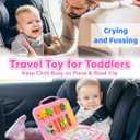 Walenty Busy Board Montessori Toys for Toddler Girl Birthday Gifts, Busy Book Sensory Learning Toys for Toddlers, Educational Activities Airplane Car Travel Toy for Girls