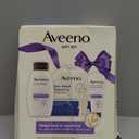 Aveeno Stress Relief Gift Set, Skincare Set for Sensitive Skin with Soothing Body Wash & Moisturizing Body Lotion, plus, Skin Relief Repairing Hand Masks for Very Dry Skin, 3 Items