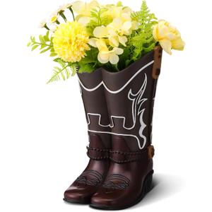 Western Cowboy Boot Vase Western Decor for Home Cowboy Boots Planter Boots Crafts Fun Western Party Decorations Cowboy Cowgirl Party Supplies