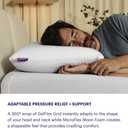 Purple Freeform Pillow - Standard Size, Customizable Support with GelFlex Grid & MicroFlex Moon Foam - Pressure Relief, Cooling, Extra Filling & Adjustable Height