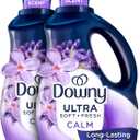 Downy Infusions CALM Liquid Fabric Softener, Soothing Lavender And Vanilla Bean, 56 Fl Oz, Fabric Conditioner For Softness And Scent, Pack of 2
