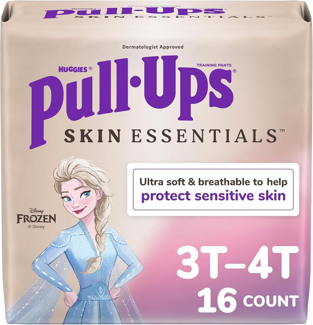 Pull-Ups Girls' Skin Essentials Potty Training Pants, Training Underwear, 3T-4T (32-40 lbs), 16 Ct