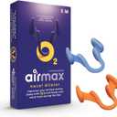 Air Max Nasal Dilators Trial Pack - Anti Snoring Devices - 76% More Airflow for Better Breathing & Against Nasal Congestion - (1x Small & 1x Medium) - Reusable