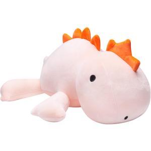 Weighted Dinosaur Stuffed Animals Super Soft Cute Dino Plushie and Throw Pillows,Plush Toys Cartoon Hugging Birthday Gifts for Kids&Adults,Pink,16",1.6lbs (Medium)
