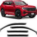 Voron Glass in-Channel Extra Durable Rain Guards for Volkswagen Atlas 2018-2025, Window Deflectors, Vent Window Visors, 4 Pieces - 200256