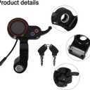 Electric Scooter LCD Display for H5 E-Scooter Thumb Throttle Speedometer, E-Bike Thumb Throttle Controller with LCD Display Panel Cycling Monitor Scooter Controller