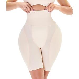 POP CLOSETS Hip and Butt Padded Shapewear Hip Enhancer Padded Panties BBL Shorts Tummy Control Panty butt lifting Padded Underwear, Beige, S
