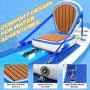 Inflatable Kayak Seat with Back Support, Universal Sturdy Paddle Board Seats for Sit on Top, Adjustable Blow Up Seat with Inflate Nozzle for Kayaking Canoeing Rafting