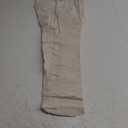 PJ PAUL JONES Mens Linen Dress Pants Casual Slim Fit Expandable Wasit Pleated Front Trousers (Medium, Light Khaki)