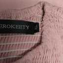 MEROKEETY Women's Flutter Short Sleeve Smocked Midi Dress Summer Casual Tiered A-Line Dress (Pink, XL)
