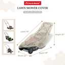 Porch Shield Lawn Mower Cover, Lawnmower Storage, Water Resistant, Universal Fitting, Full Protection Up to 22 Inches Wide (Light Tan)