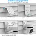 Universal PTZ Camera Vinyl Siding Mount, Compatible with eufy SoloCam S340/SoloCam E30, AOSU SolarCam D1 SE/Max, Reolink Argus PT Camera, ANSQUE GU01/SA01, Tapo Outdoor Pan/Tilt and More