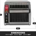 Waring Commercial CTS1000 Coneyer Toaster, 450 Slices per hour, 120V, 1800W, 5-15 Phase Plug