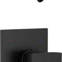 Replacement for Delta 13/14 Series Shower Handle Trim Kit with Shower Arm and Flange, Compatible with Delta R10000 Valve, Matte Black (Cartridge and Valve Not Included)